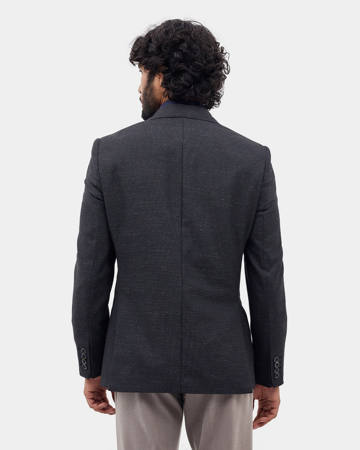 Black Textured Blazer - Rylan