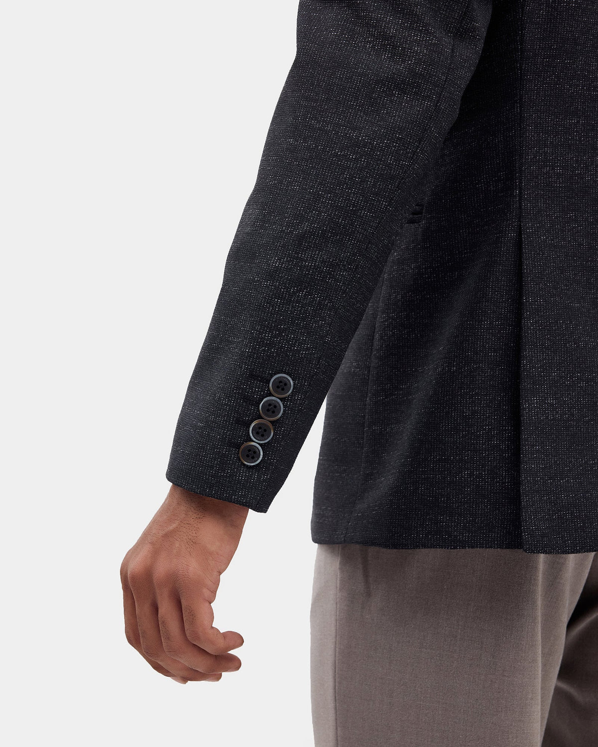 Black Textured Blazer - Rylan