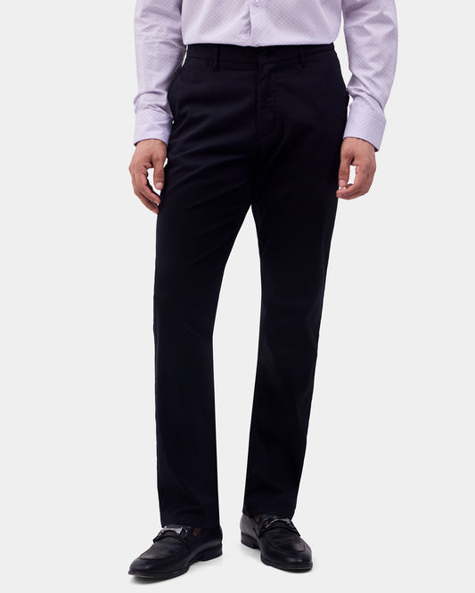 Black Textured Khakis - Etna