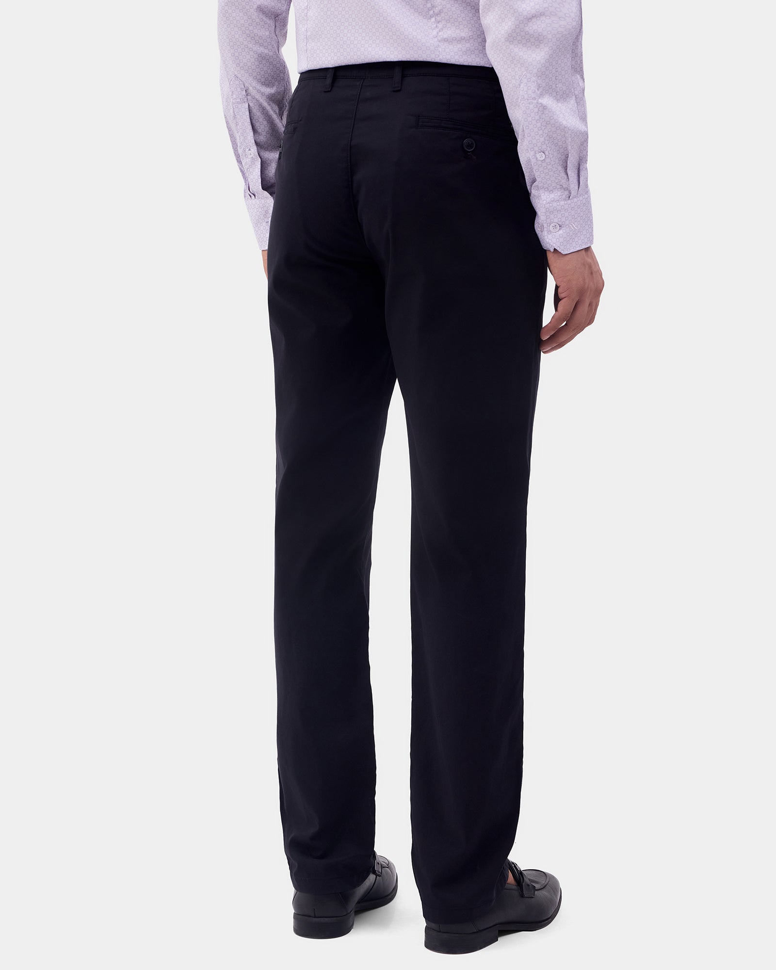 Black Textured Khakis - Etna