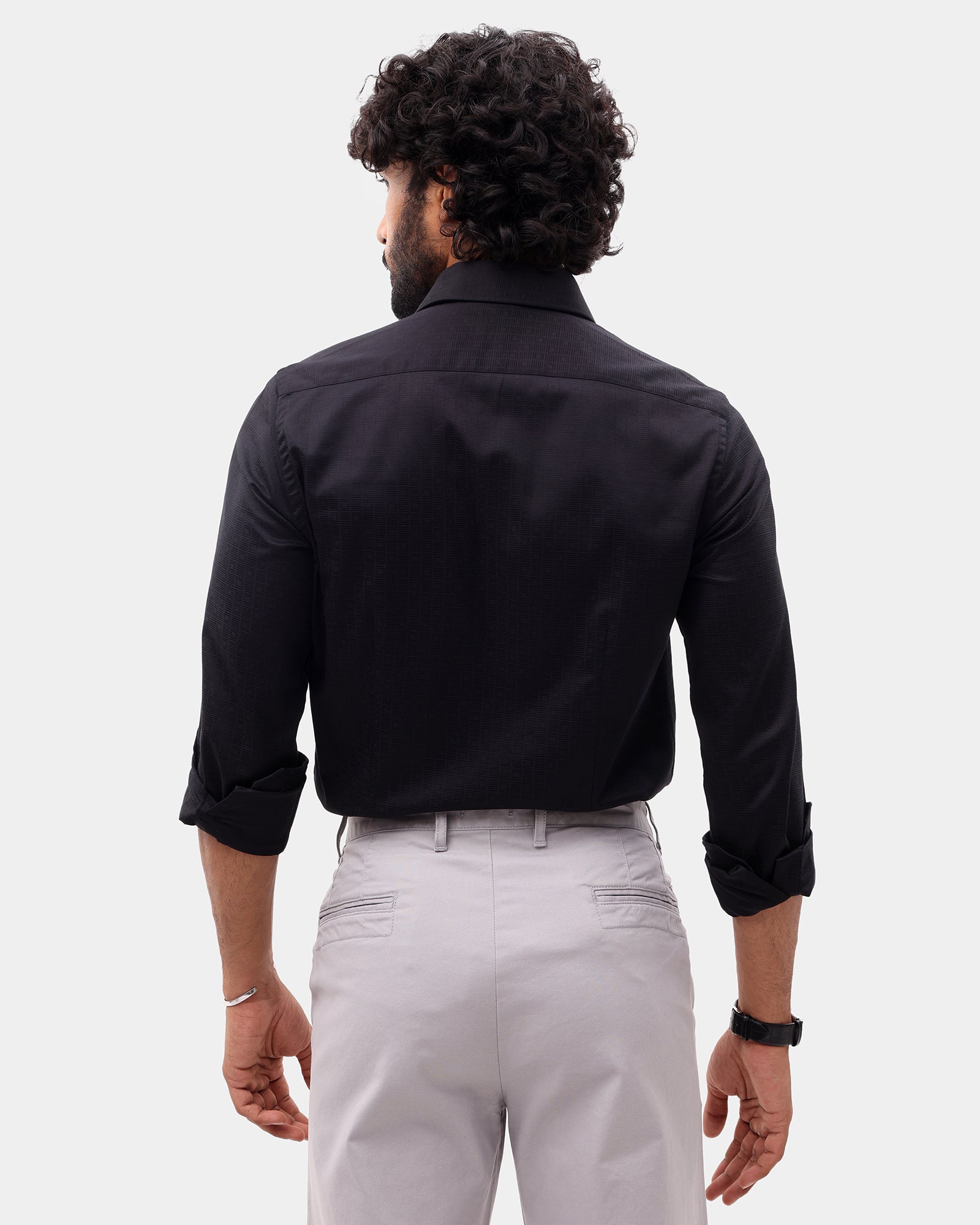 Black Textured Shirt - Network