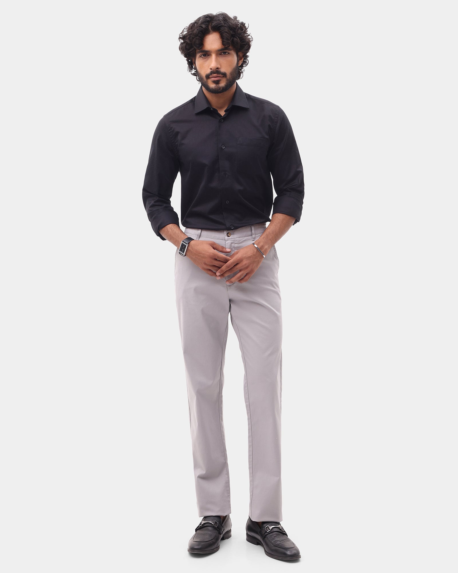 Black Textured Shirt - Network