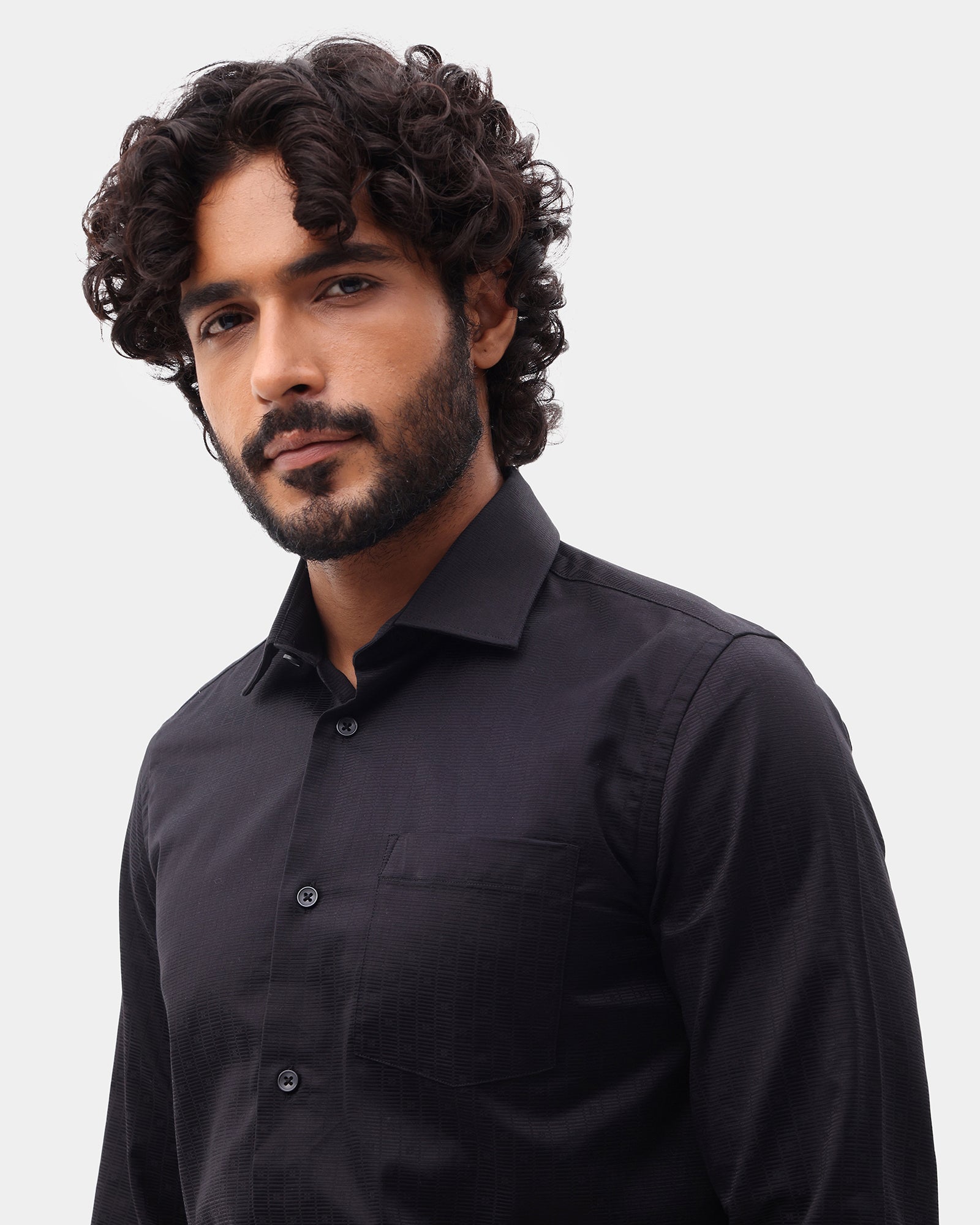 Black Textured Shirt - Network