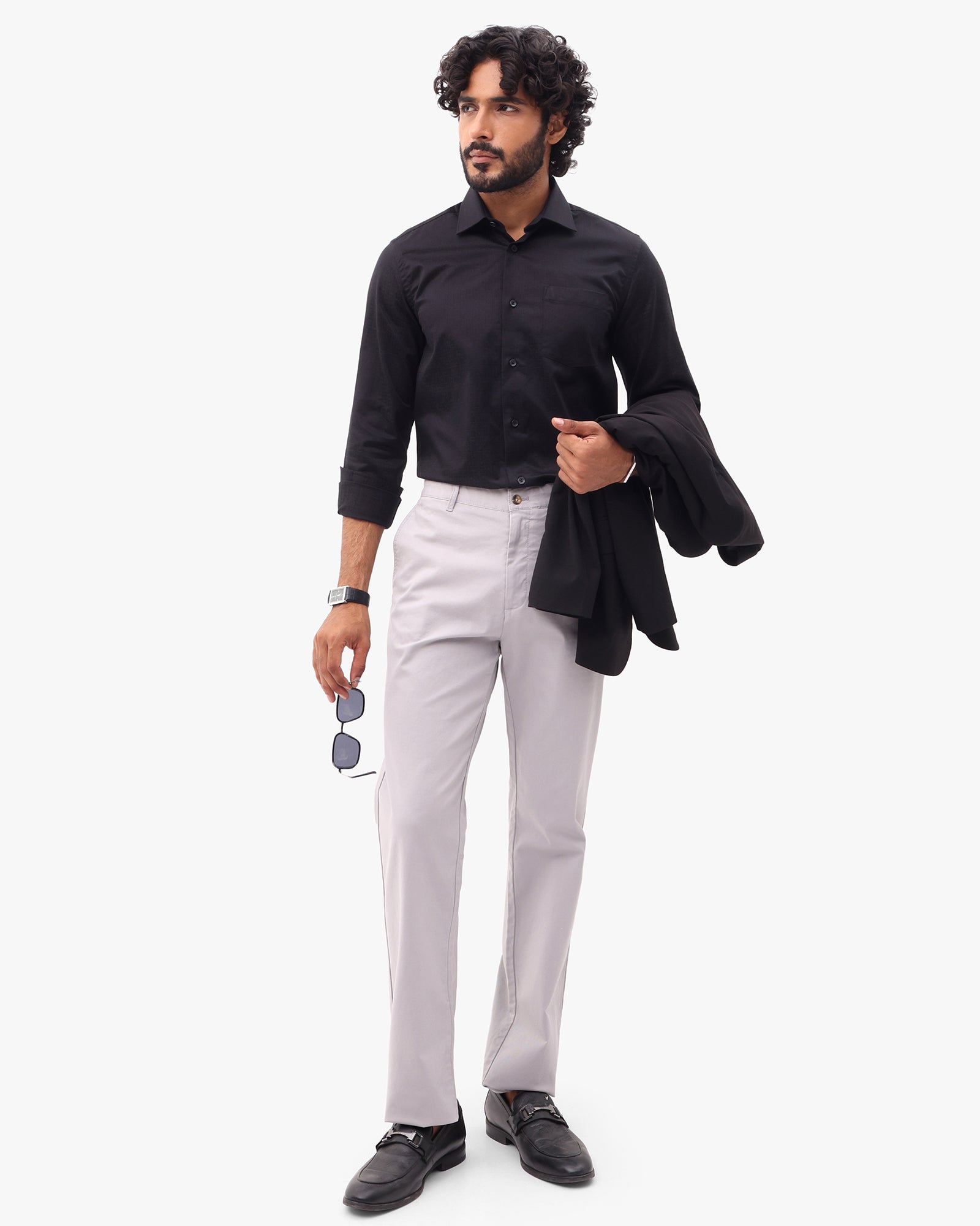 Black Textured Shirt - Network