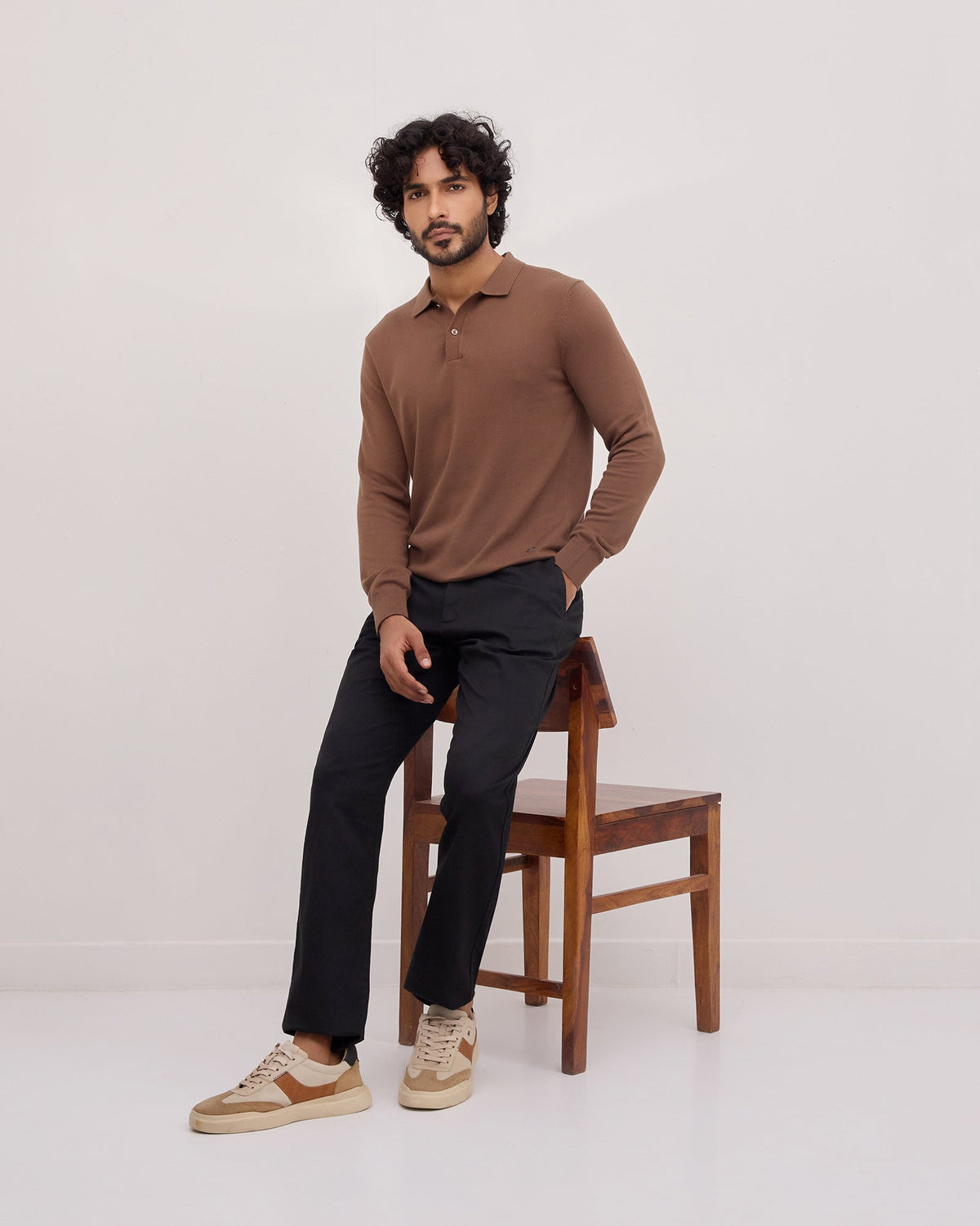 Black Textured Khakis - Langstang