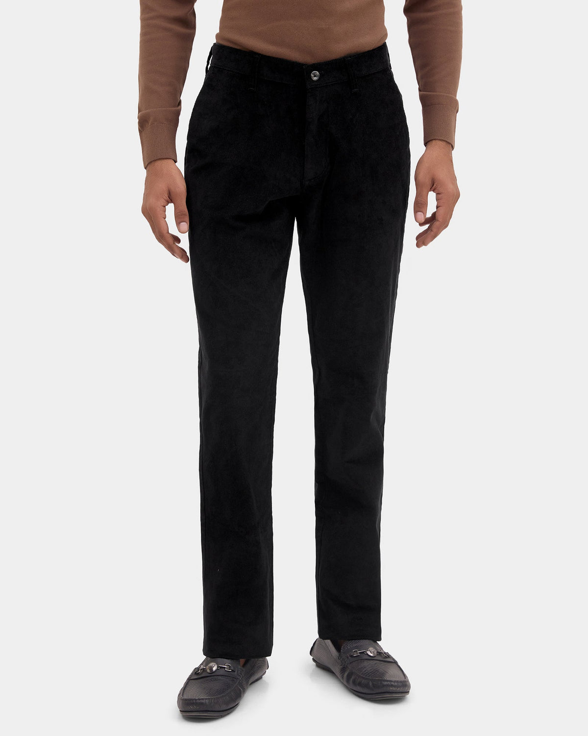Black Textured Khakis - Zagros