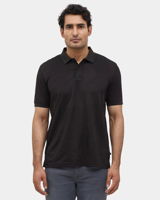 Black Textured Polo - Seo