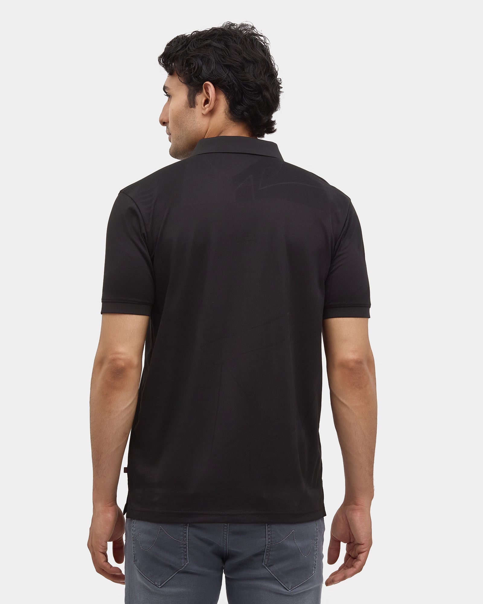 Black Textured Polo - Seo