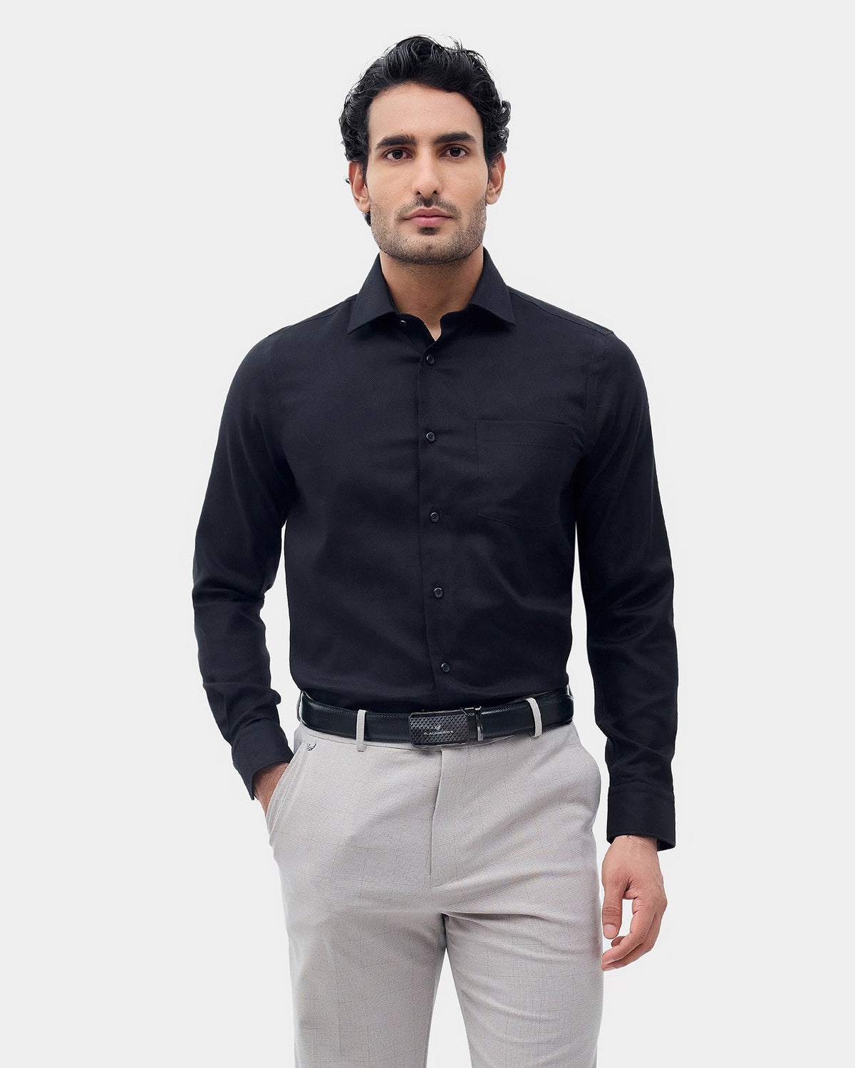 Black Textured Shirt - Edern
