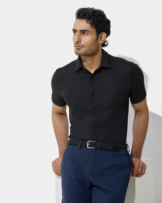 Black Textured Shirt - Patek