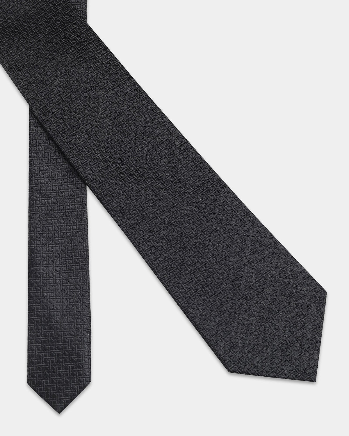 Black Textured Tie - Bilbao
