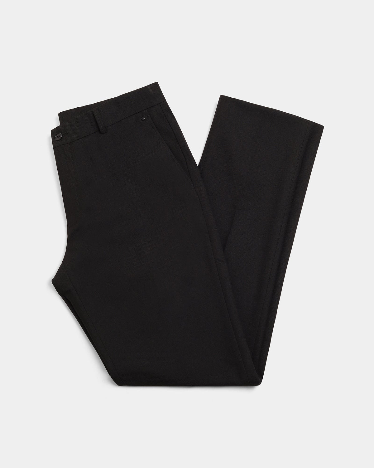 Black Textured Trouser - Black