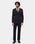 Black Two Piece Double Breasted Textured Suit - Lemok