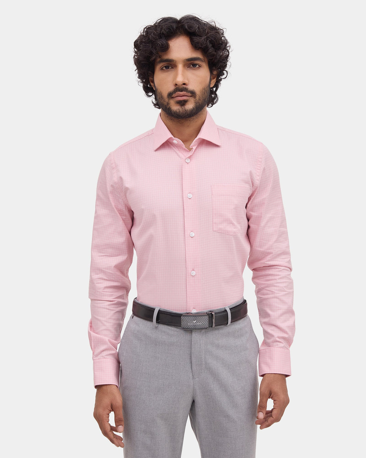 Blossom Pink Check Shirt - Stalix