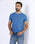 Blue Crew Neck Solid T-Shirt - Bellatrix