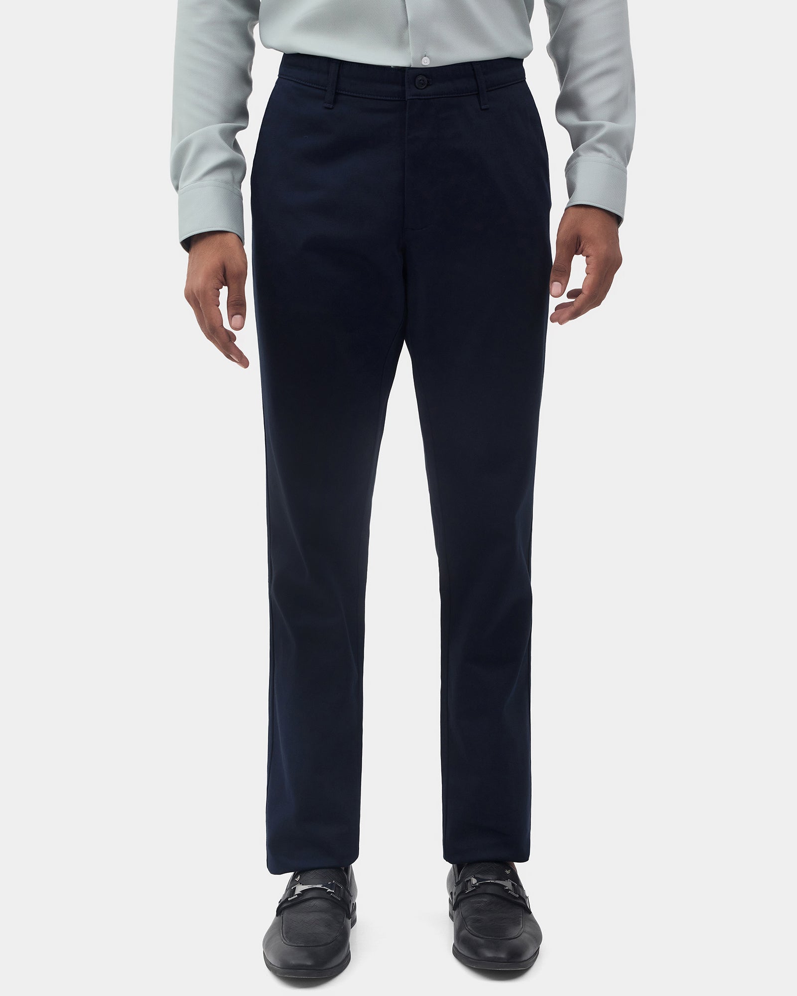 Blue Textured Khakis - Triglav