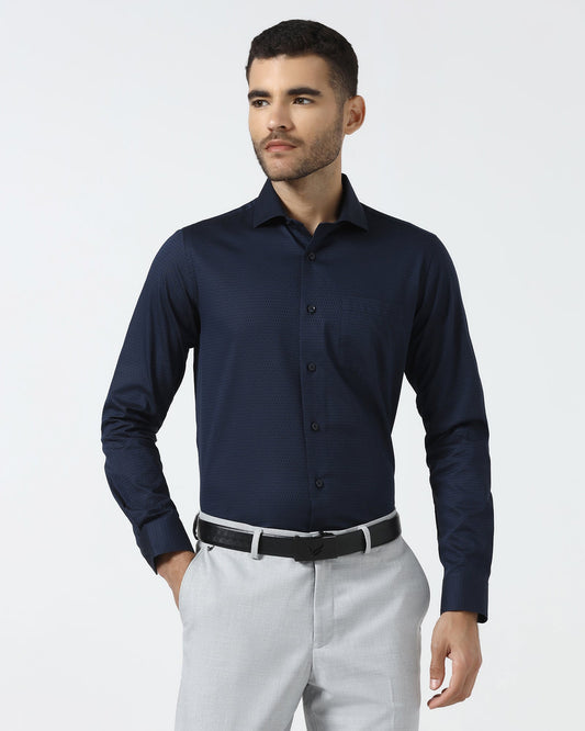 Blue Jacquard Shirt - Pedro