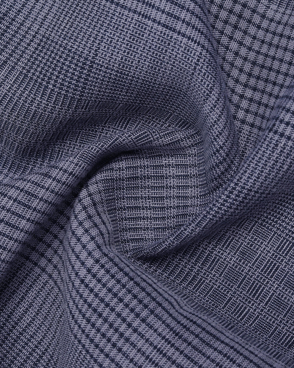 Blue Linen Check Shirt - Stor
