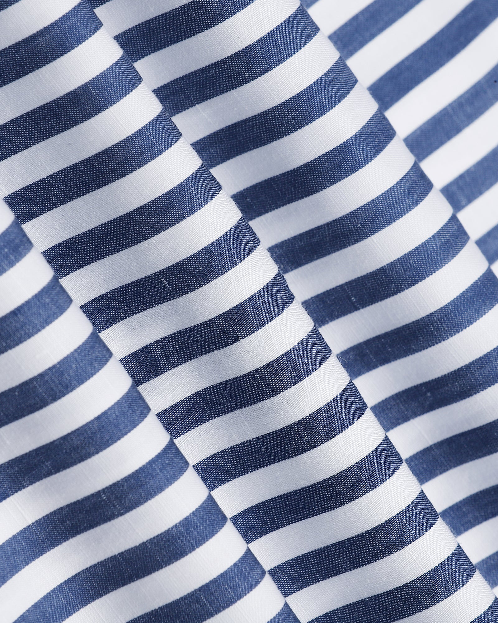 Blue Linen Stripe Shirt - Kylen