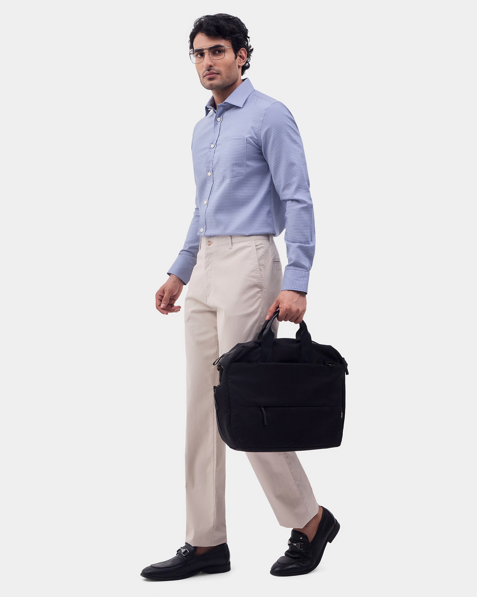 Blue Textured Shirt - Rivon