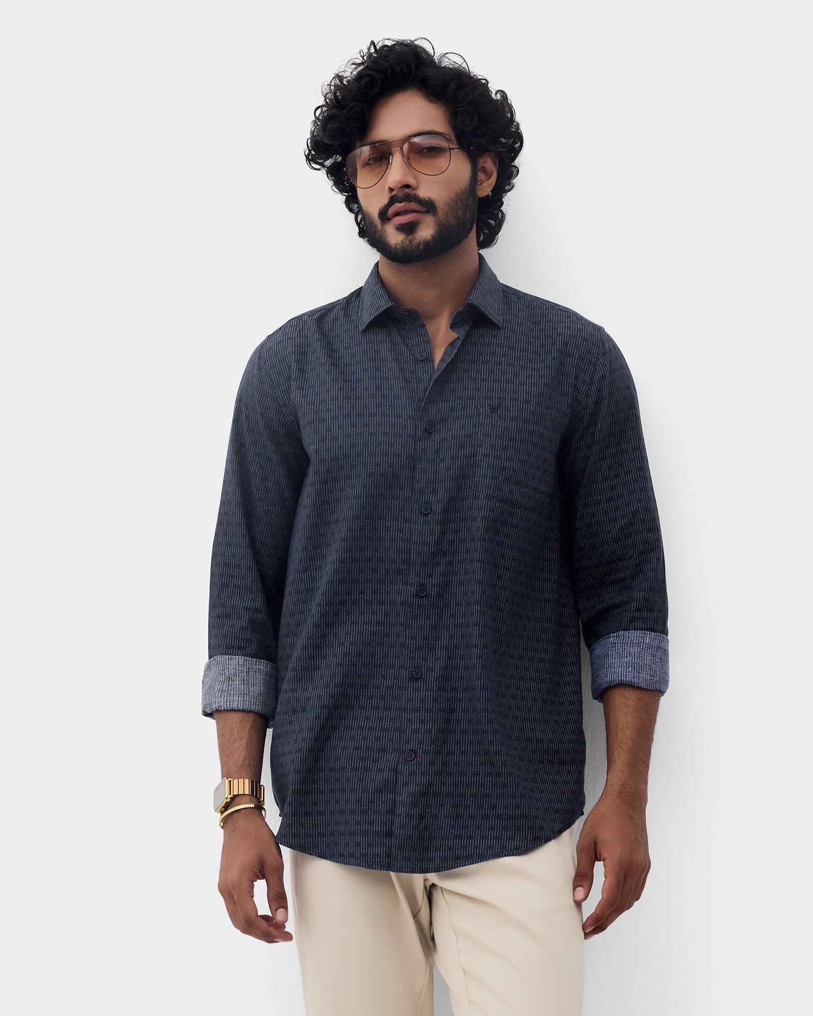 Blue Printed Shirt - Benico