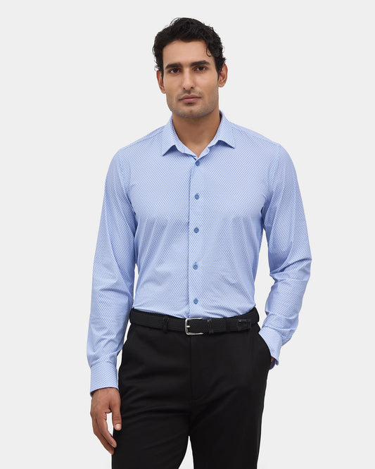 Blue Printed Shirt - Sanmartin