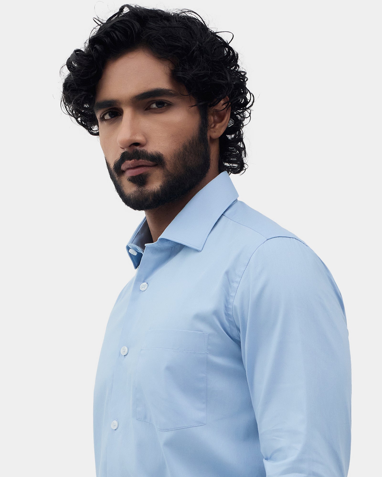 Blue Solid Shirt - Drex