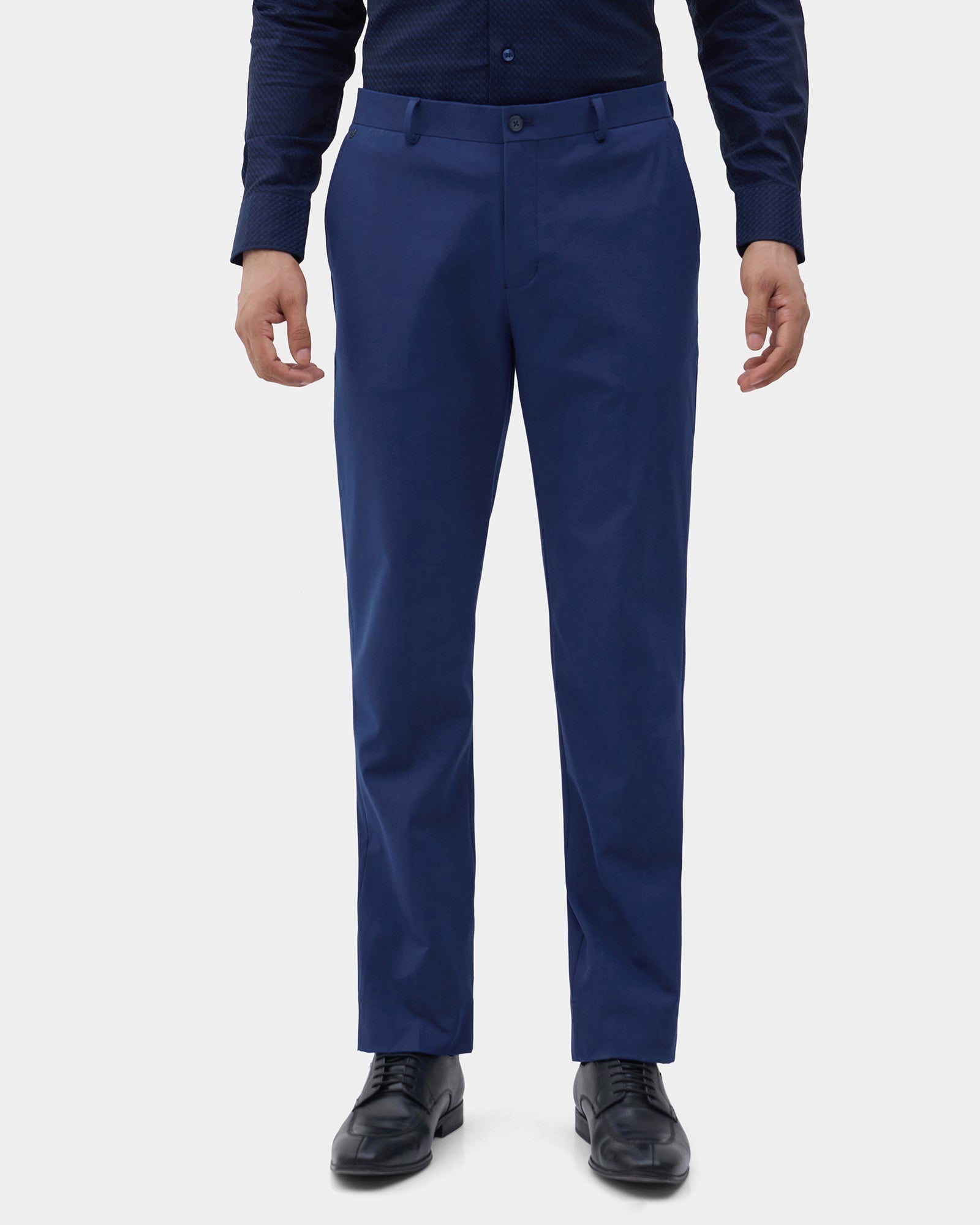 Blue Solid Trouser - Rayner