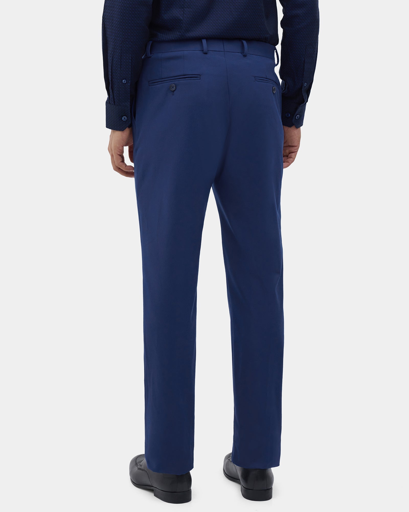 Blue Solid Trouser - Rayner