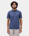 Blue Techpro Textured Polo - Lim