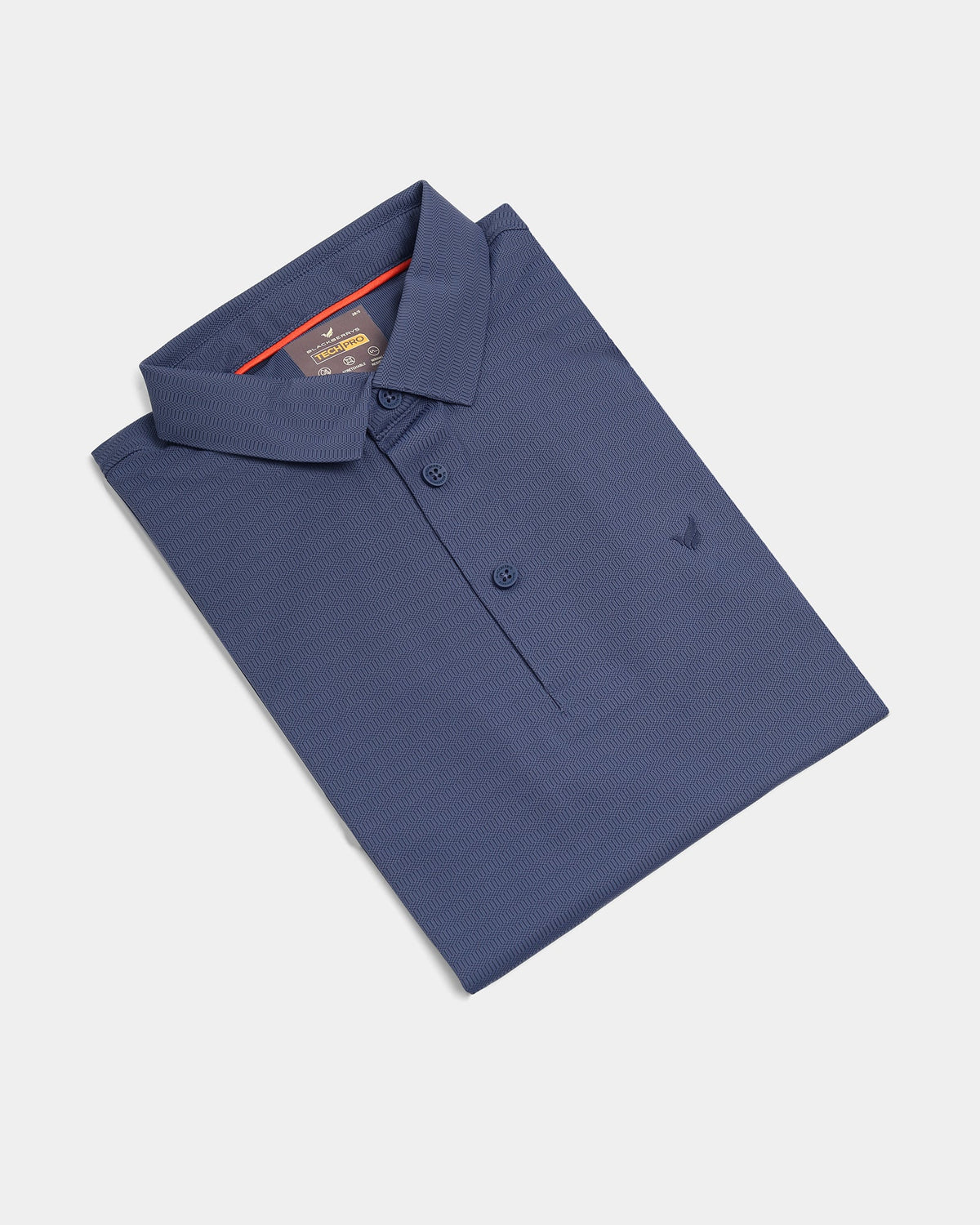 Blue Techpro Textured Polo - Lim