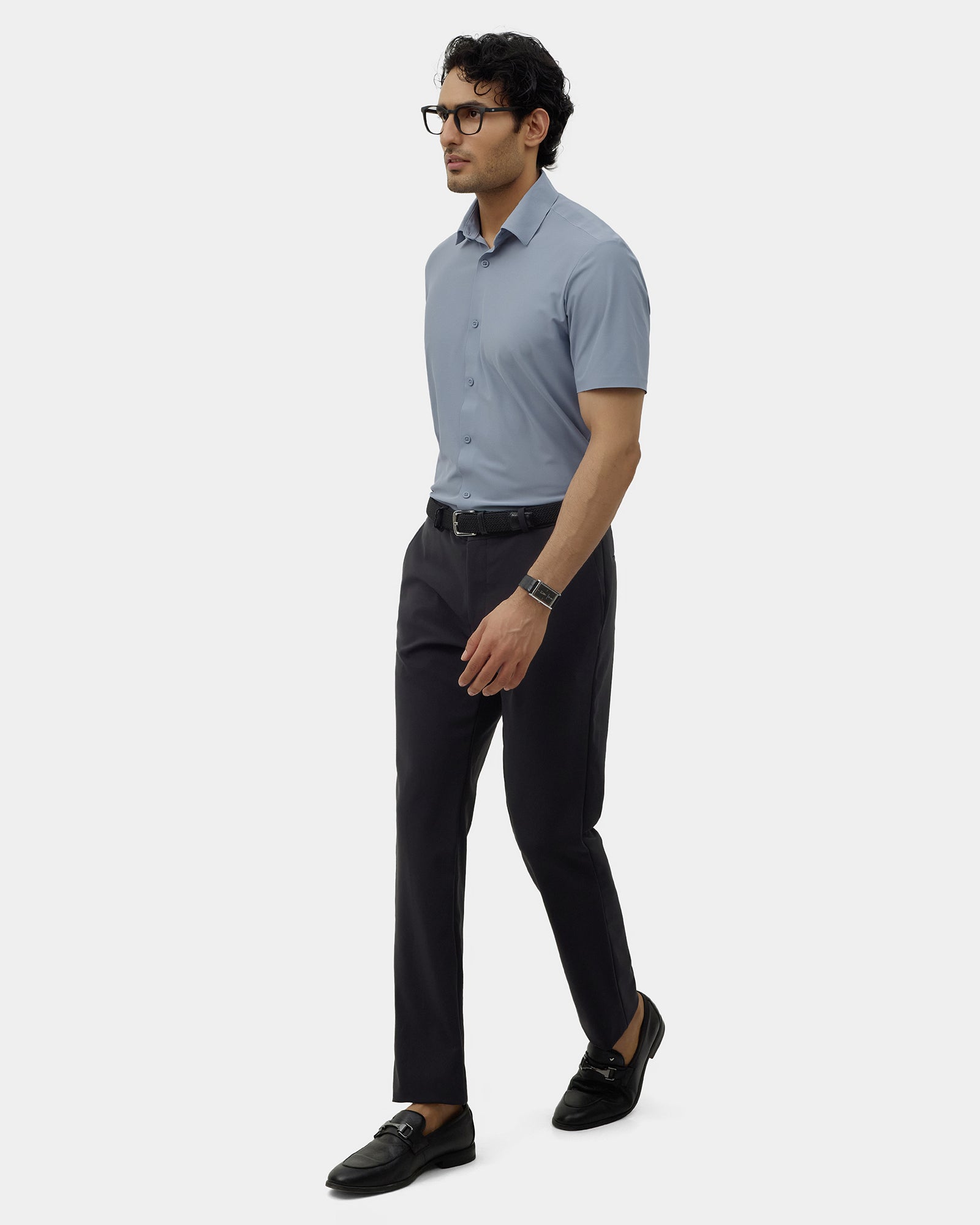 Blue TechPro Textured Shirt - Kanon