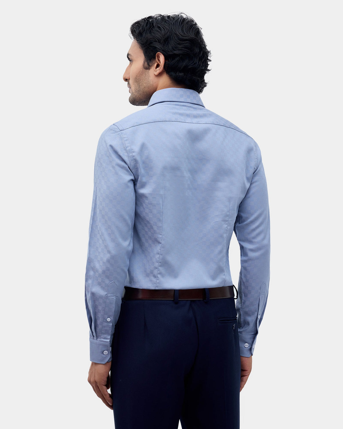 Blue Textured Shirt - Attar