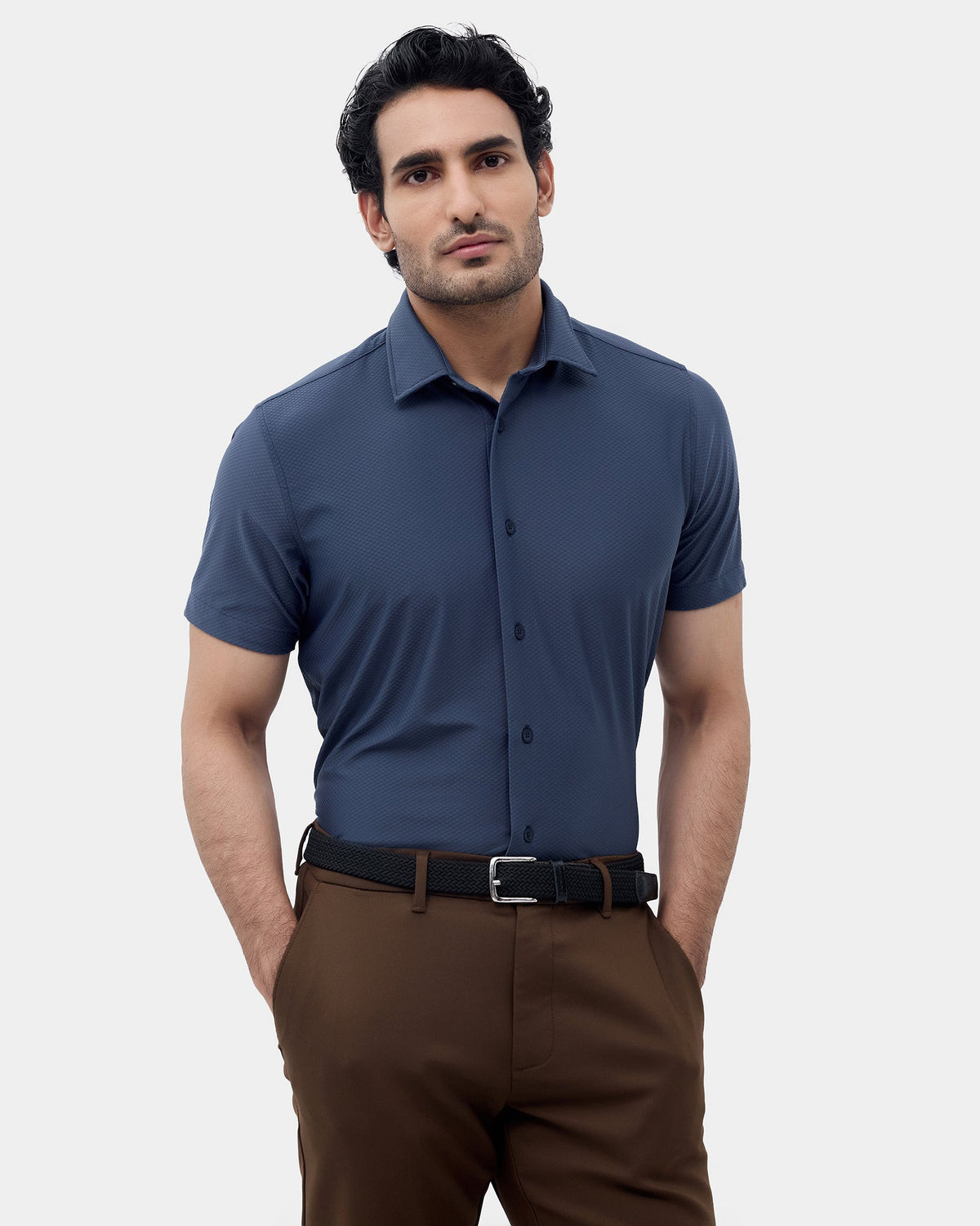 Blue Textured Shirt - Squale