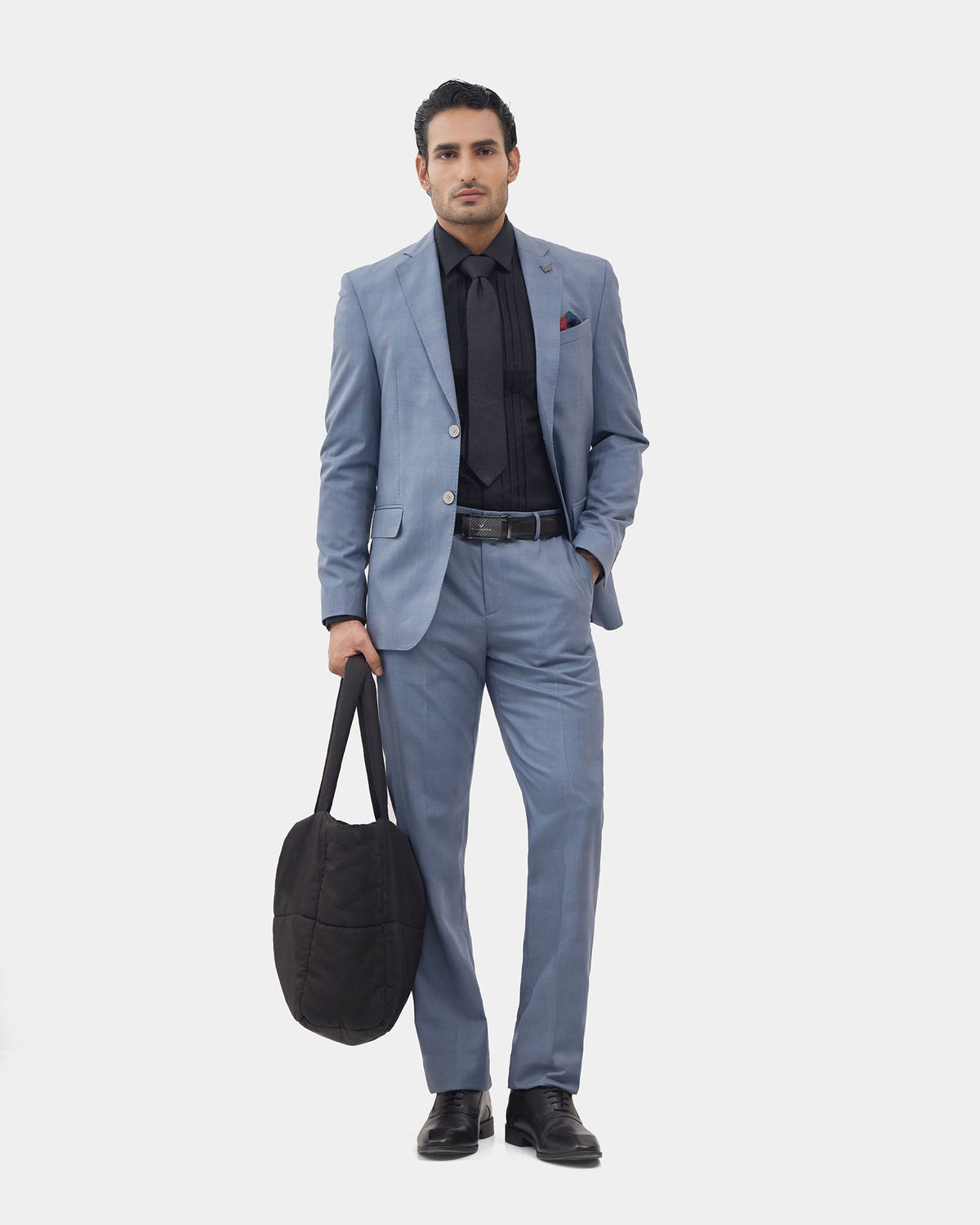 Blue Two Piece Check Suit - Dabney