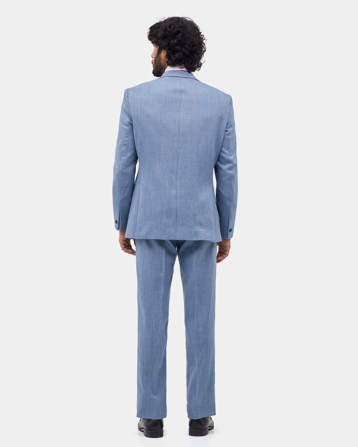 Blue Two Piece Textured Suit - Baxley