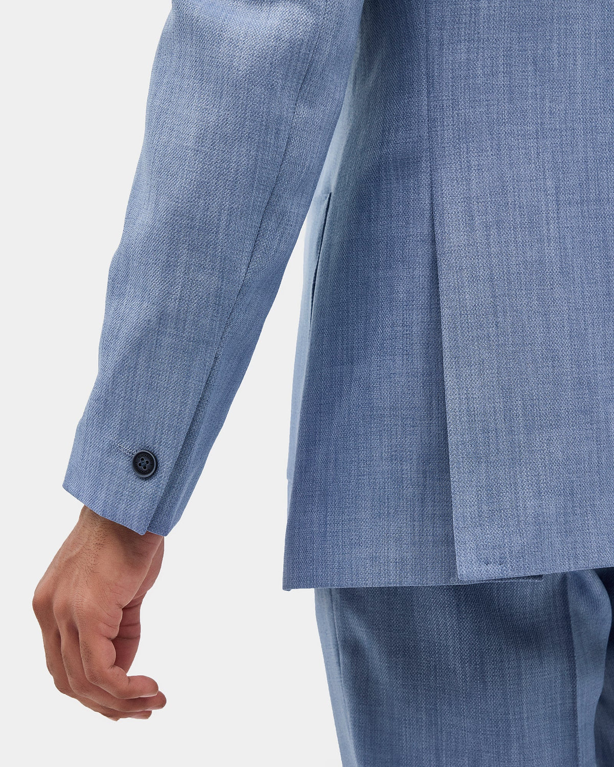 Blue Two Piece Textured Suit - Baxley