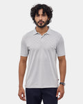 Bluish Grey Textured Polo - Cho