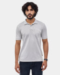 Bluish Grey Textured Polo - Cho
