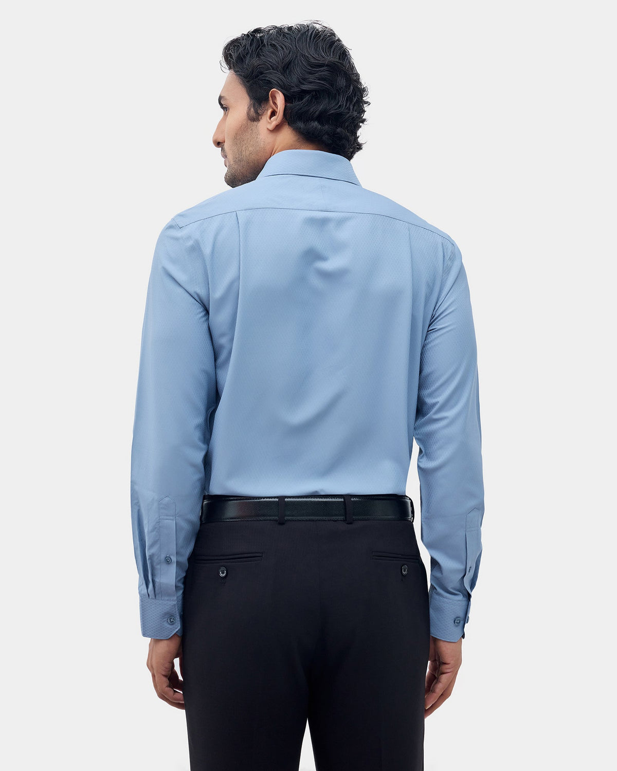 Bluish Grey Textured Shirt - Persia