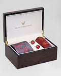 Boxed Combo Printed Tie With Pocket Square And Cufflink (Rahnam) - Blackberrys