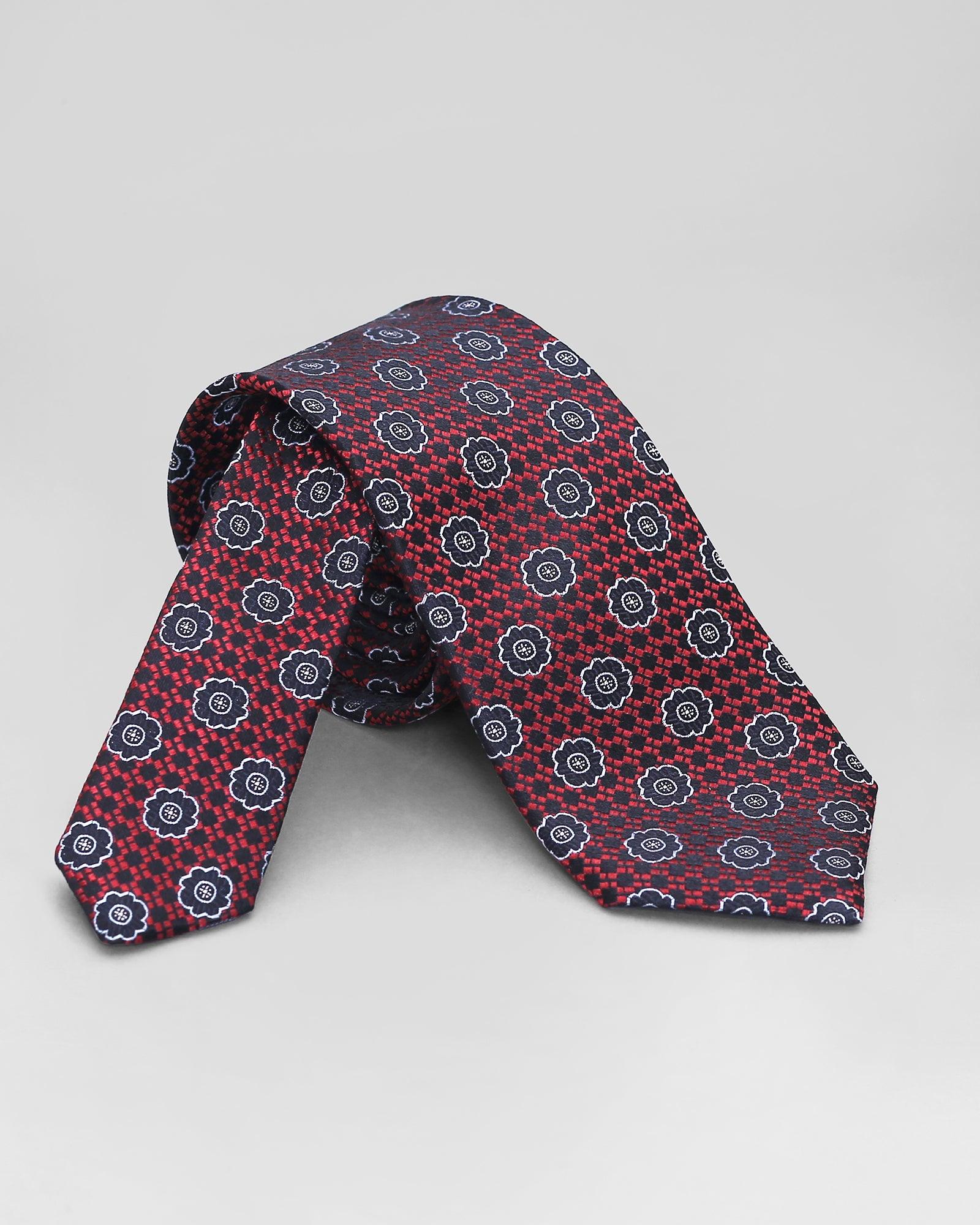 Boxed Combo Printed Tie With Pocket Square And Cufflink - Rayan
