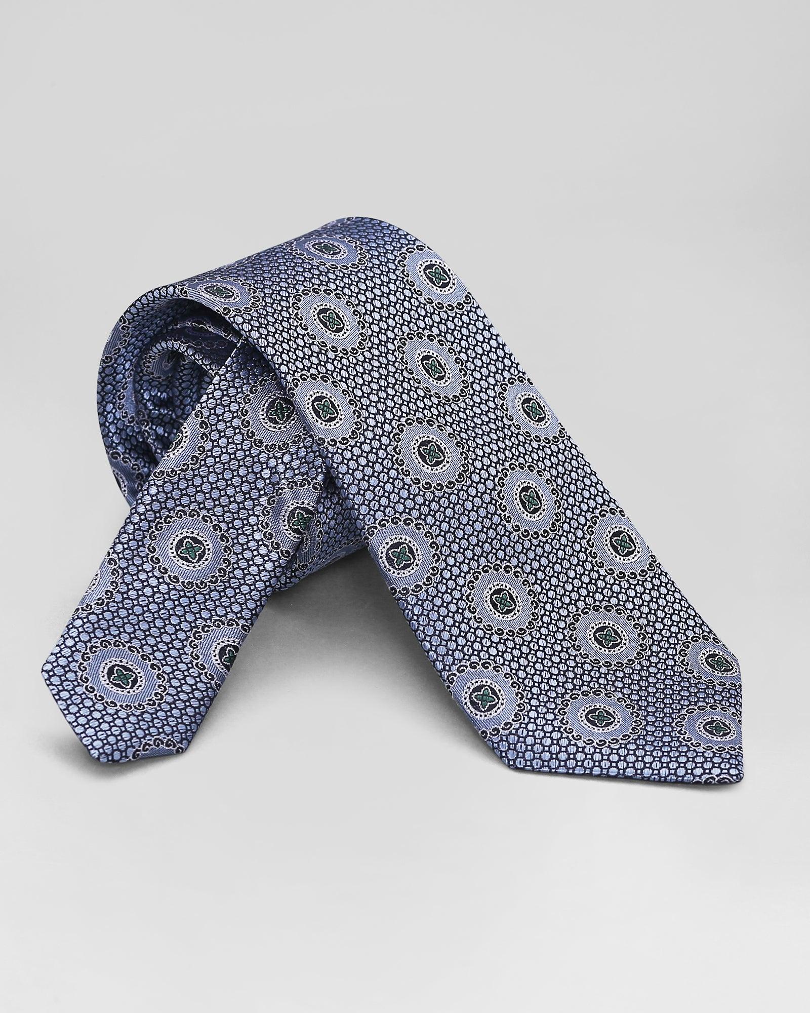 Boxed Combo Printed Tie With Pocket Square And Cufflink (Rissa) - Blackberrys