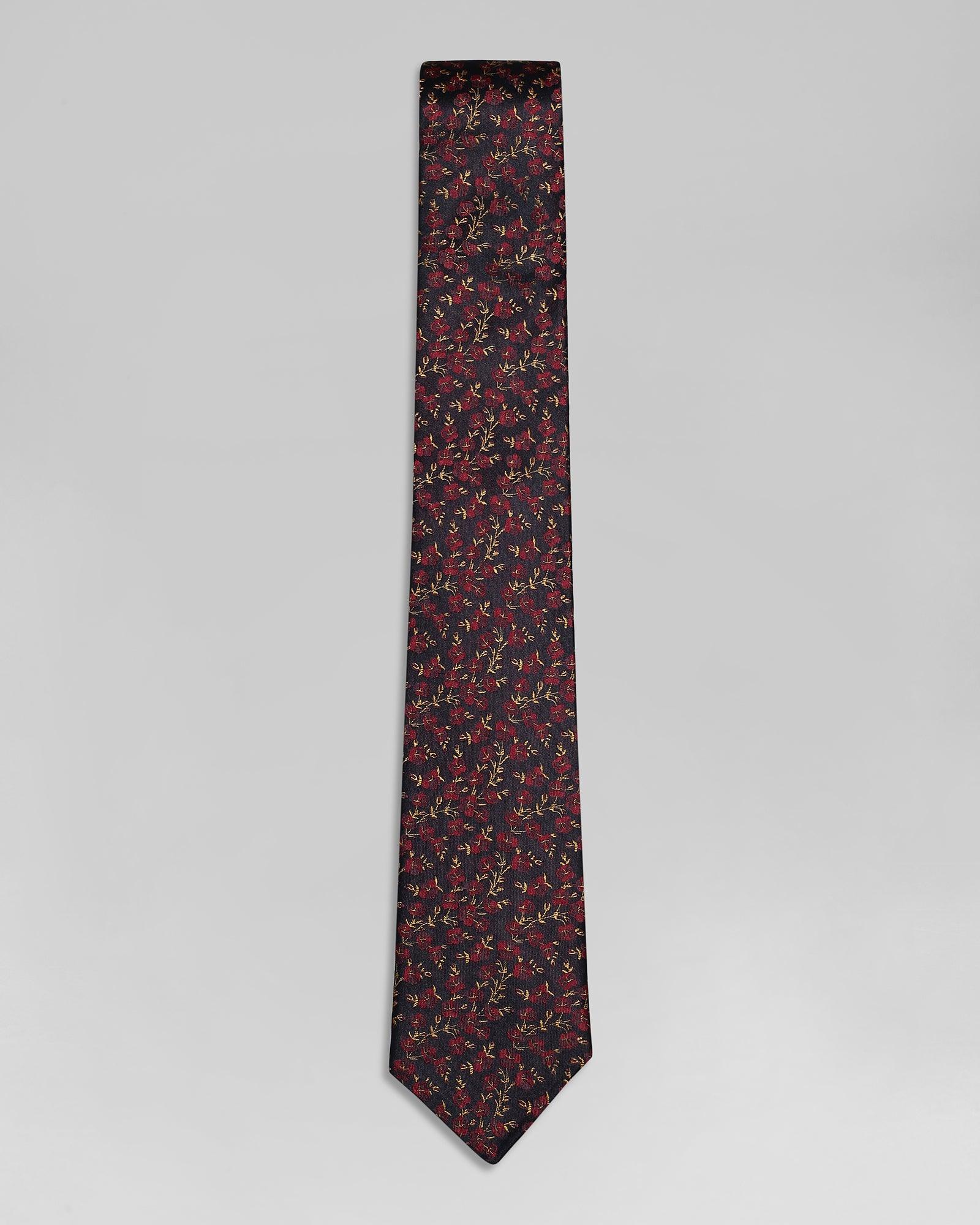 Boxed Combo Textured Tie And Pocket Square In Maroon - Quely