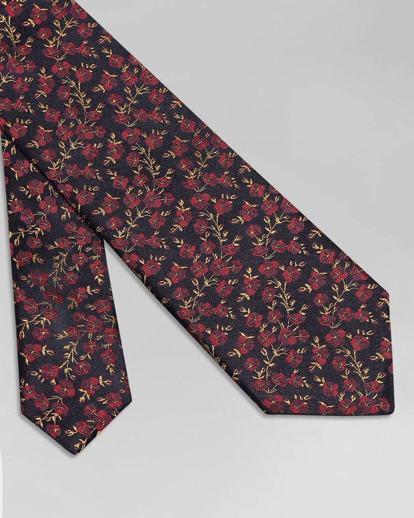 Boxed Combo Textured Tie And Pocket Square In Maroon - Quely