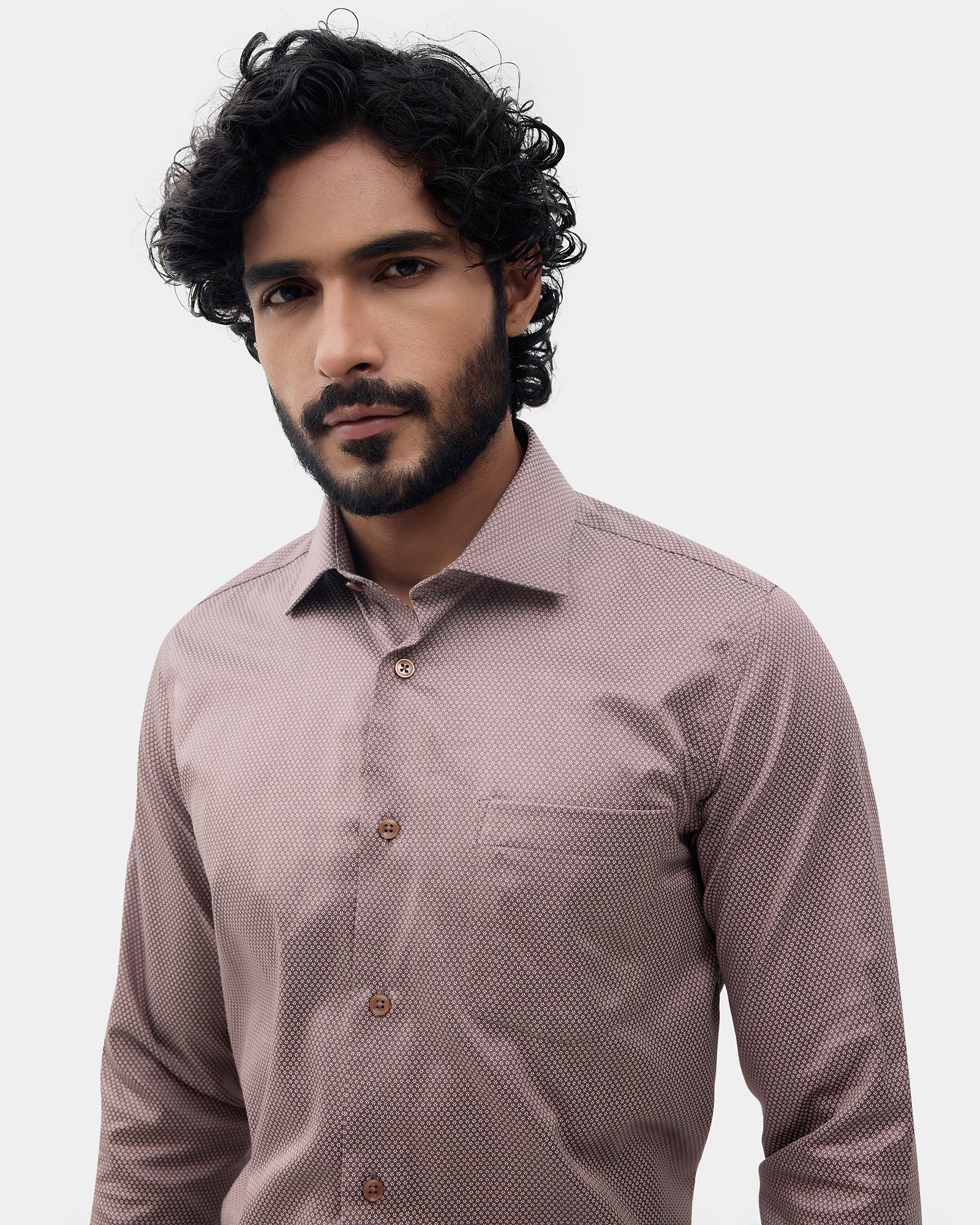 Brown Printed Shirt - Fridge