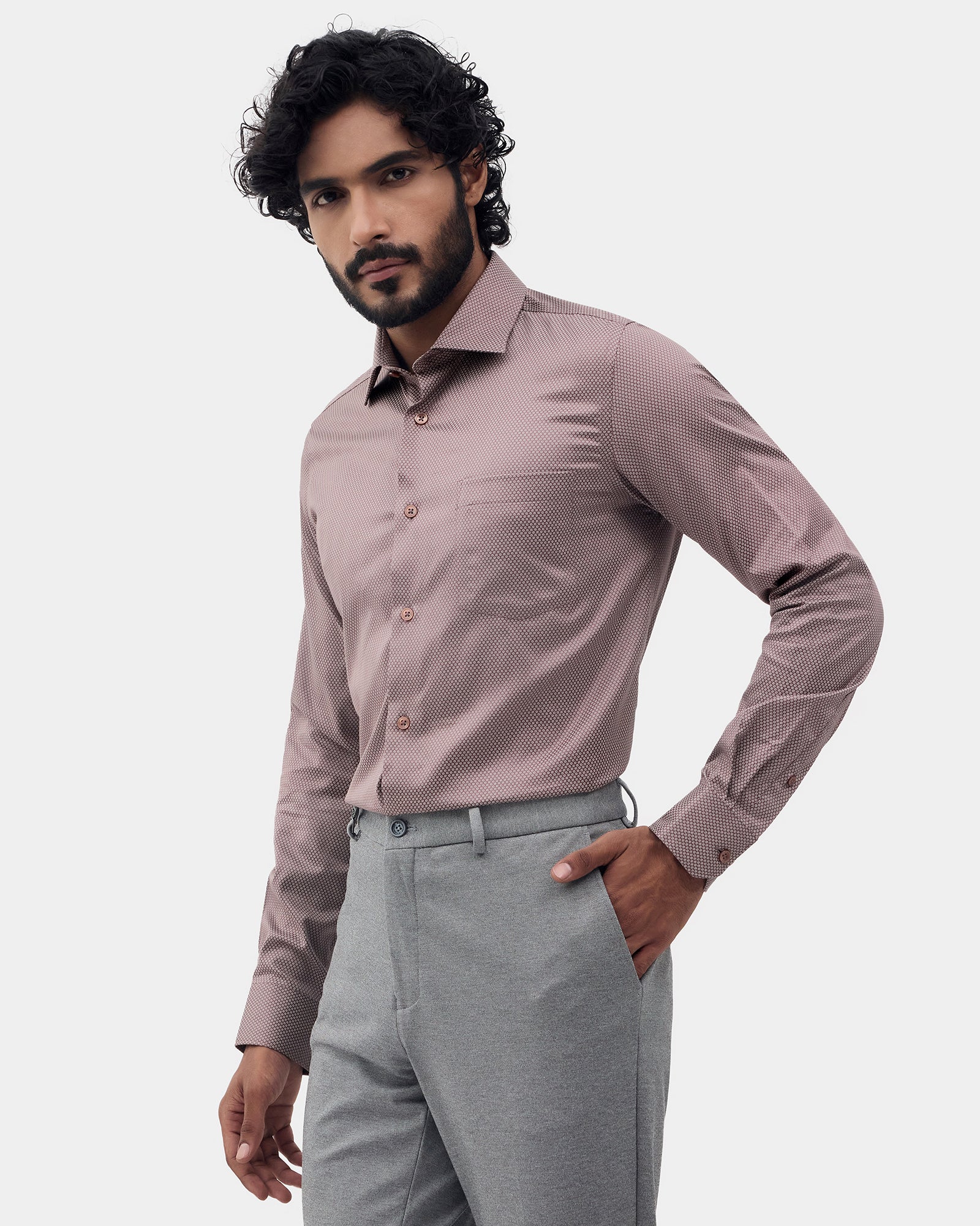 Brown Printed Shirt - Fridge