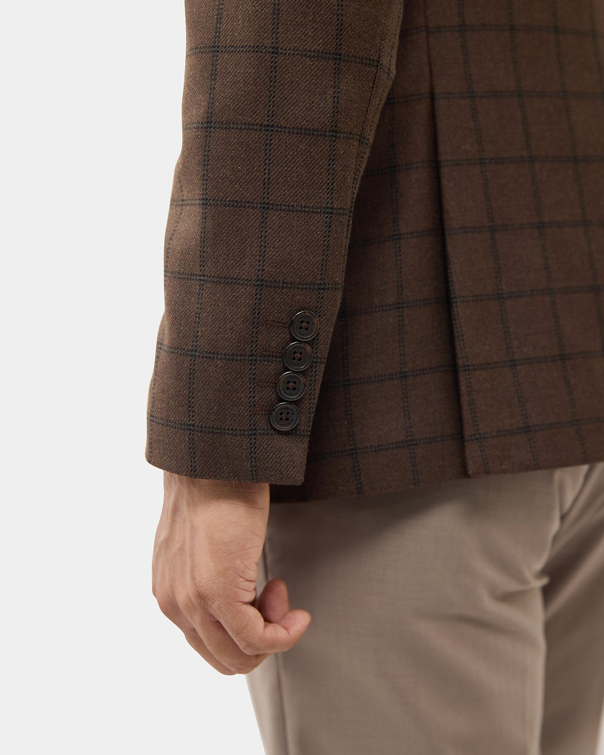Brown Check Blazer - Windor