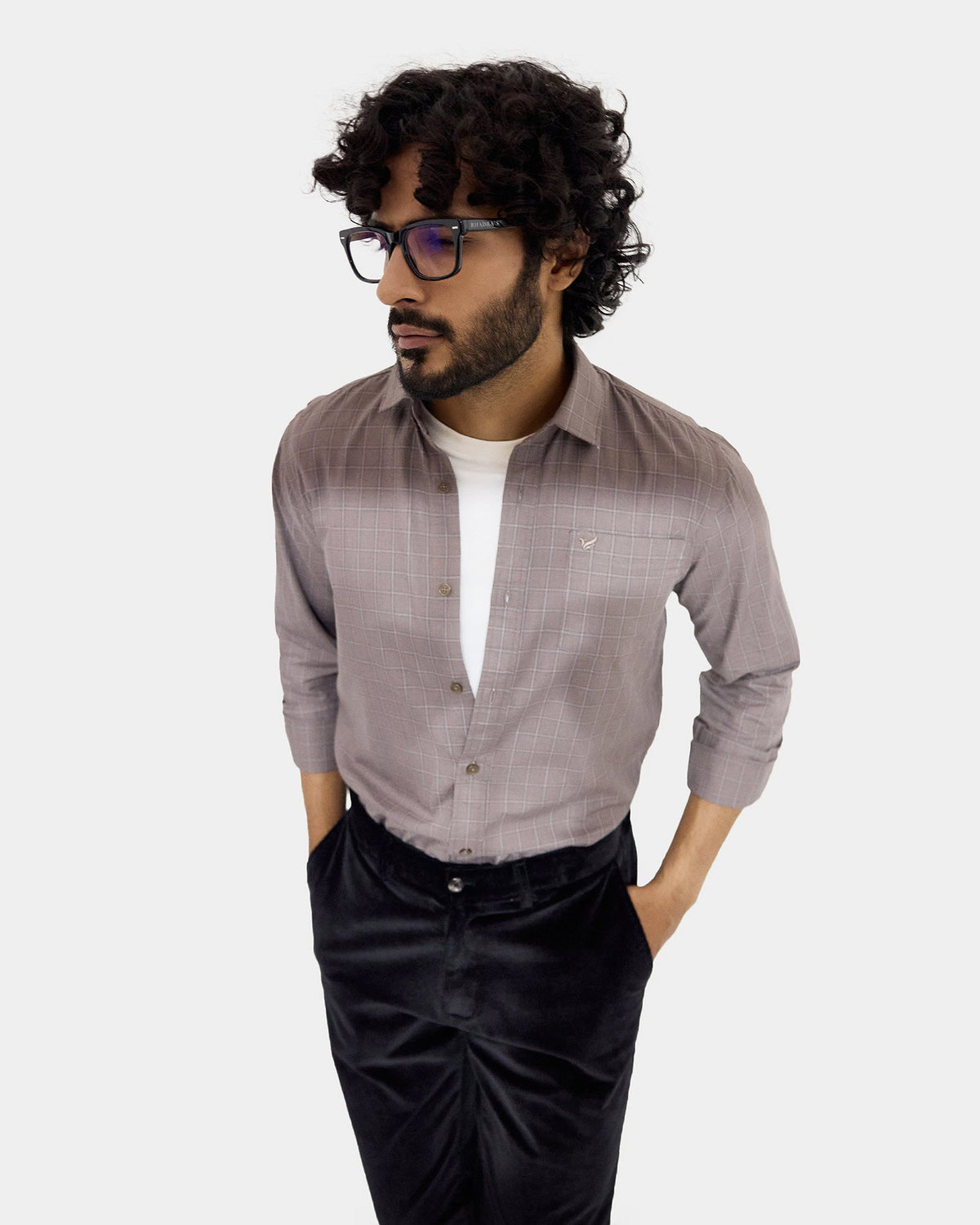 Brown Check Shirt - Kyros