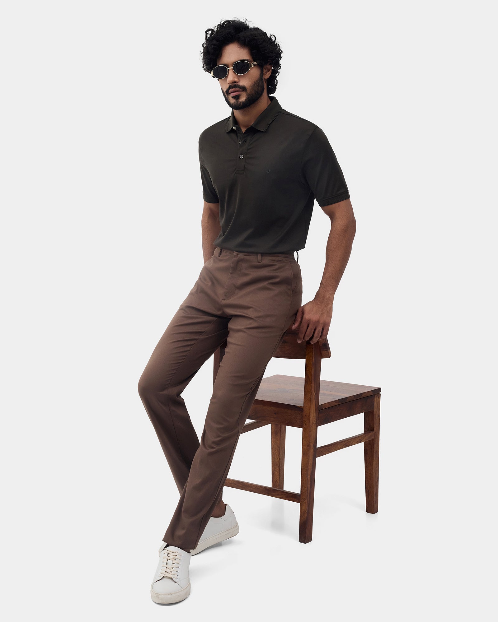 Brown Textured Khakis - Monta
